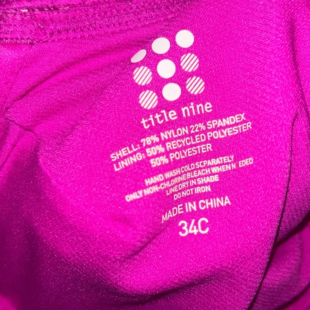 Title Nine Pink Bikini Top